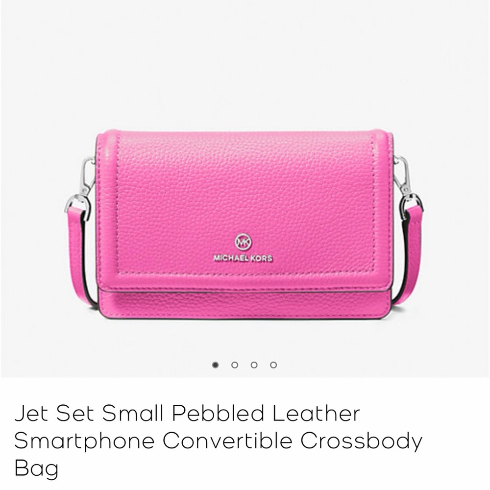 MK Pebbled Leather Crossbody Bag with card slots